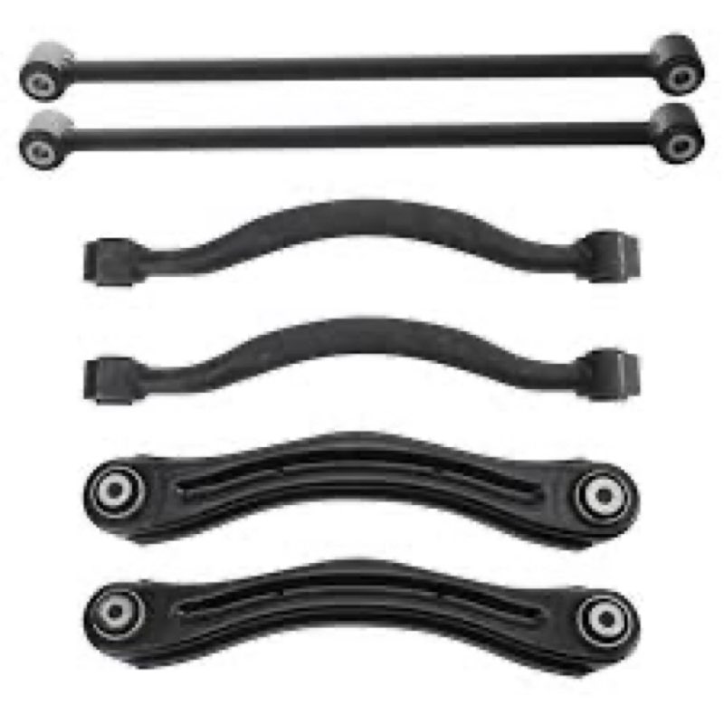 TRQ Rear Upper and Lower Control Arm Set Driver and Passenger Side Compatible with 2011-2022 Dodge D