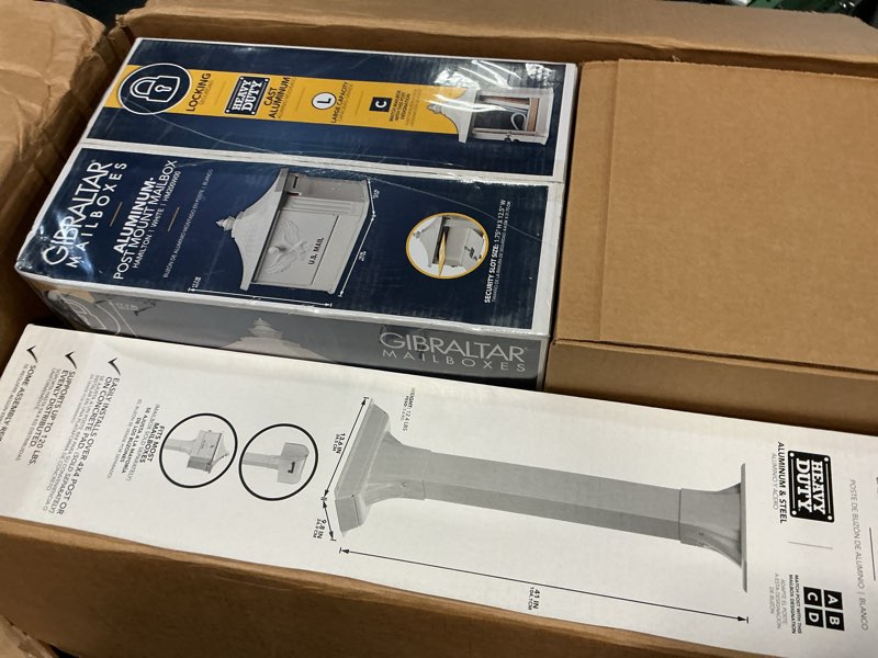 Condition photo showing New/Like New for hemingway locking aluminum all-in-one mailbox and post white