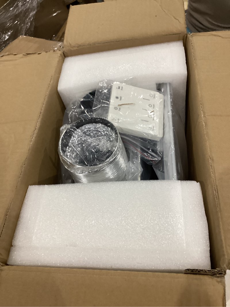 Condition photo showing Good Condition for bathroom exhaust fan (with lighting and heating) 4-in-1 ventilation system | 1800w heating, 190 cfm airflow, ultra-quiet 30 db | easy install, cutout size: 11.2 x 11.2 in white