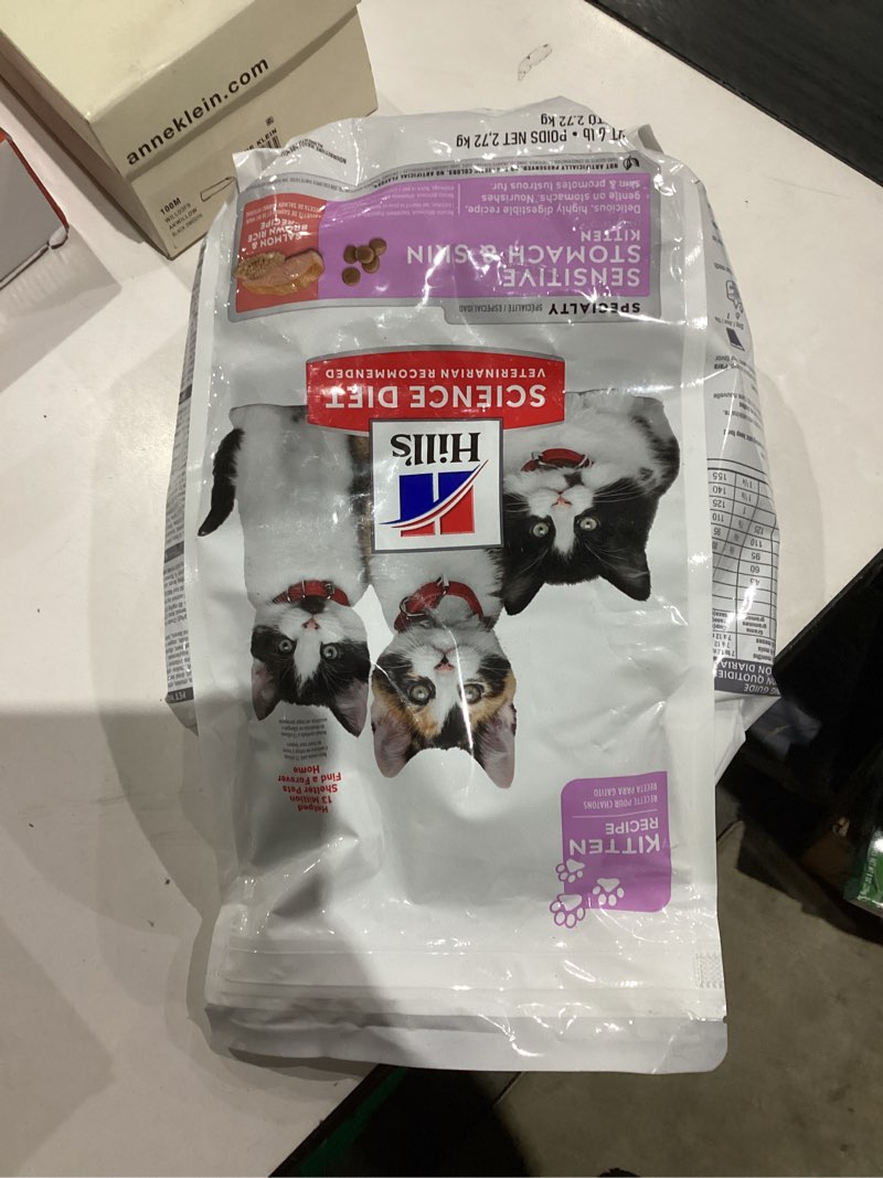 Condition photo showing New/Like New for Hill's Science Diet Sensitive Stomach & Skin, Kitten, Stomach & Skin Sensitivity Support, Dry Cat Food, Salmon & Brown Rice, 6 lb Bag