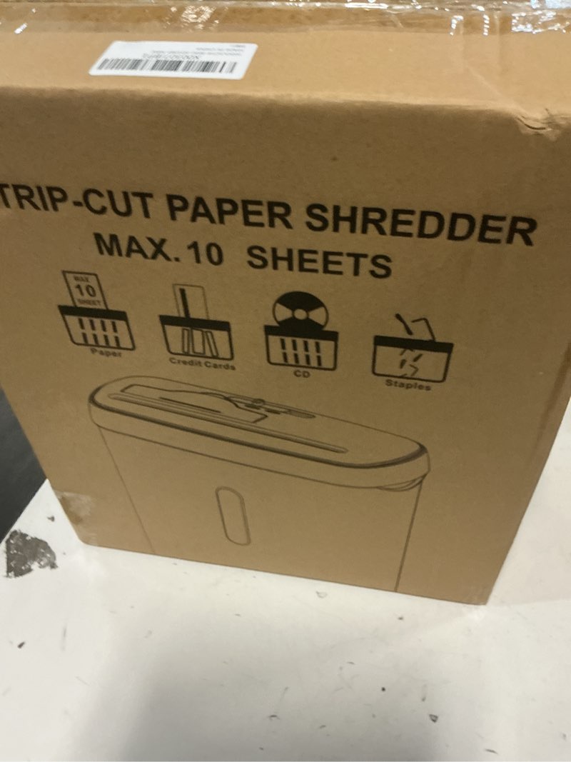 Condition photo showing New/Like New for Home Office Paper Shredder,Woolsche 10-Sheet Strip Cut with 3.17-Gallon Basket,P-2 Security Level,CD & Credit Card Shredder,Durable & Fast - Jam Proof System - ETL Certified