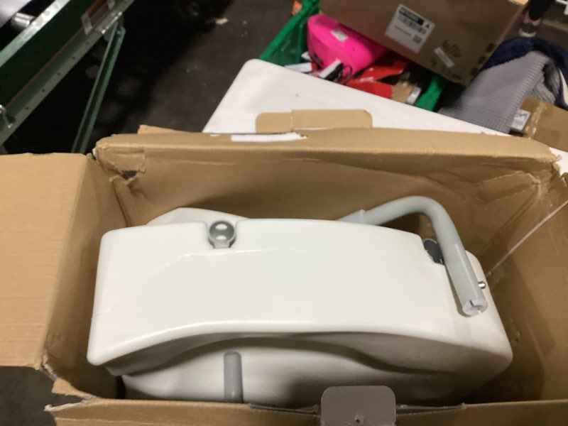 Condition photo showing New/Like New for medline 5  elongated raised toilet seat  with lock and removable padded arms