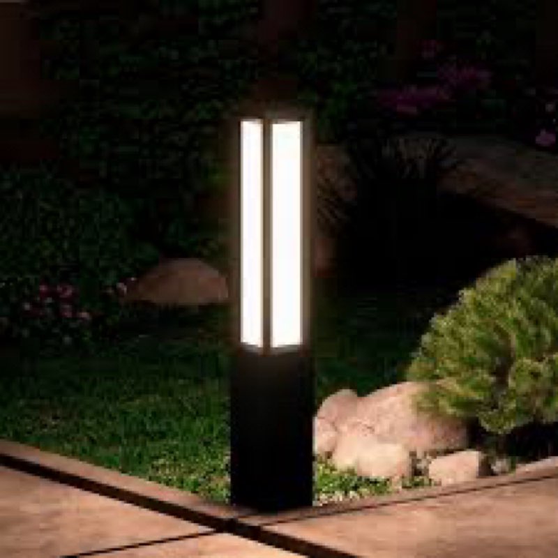 SkyGlow Bollard Light, 120V Line Voltage 32" Aluminum LED IP55 Waterproof Outdoor Modern Landscape P
