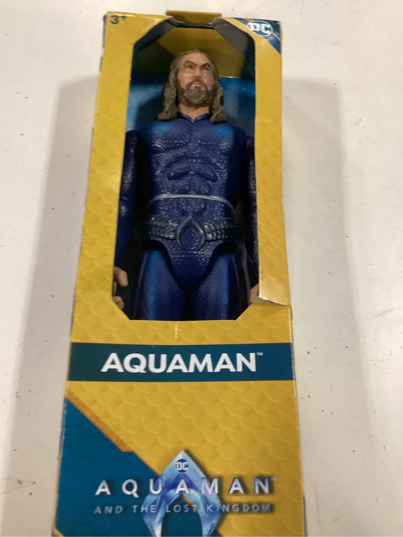 Condition photo showing Good Condition for dc comics, double strike aquaman action figure, 12-inch, stealth suit, lights & sounds, easy to pose, collectible superhero kids toys for boys 4+