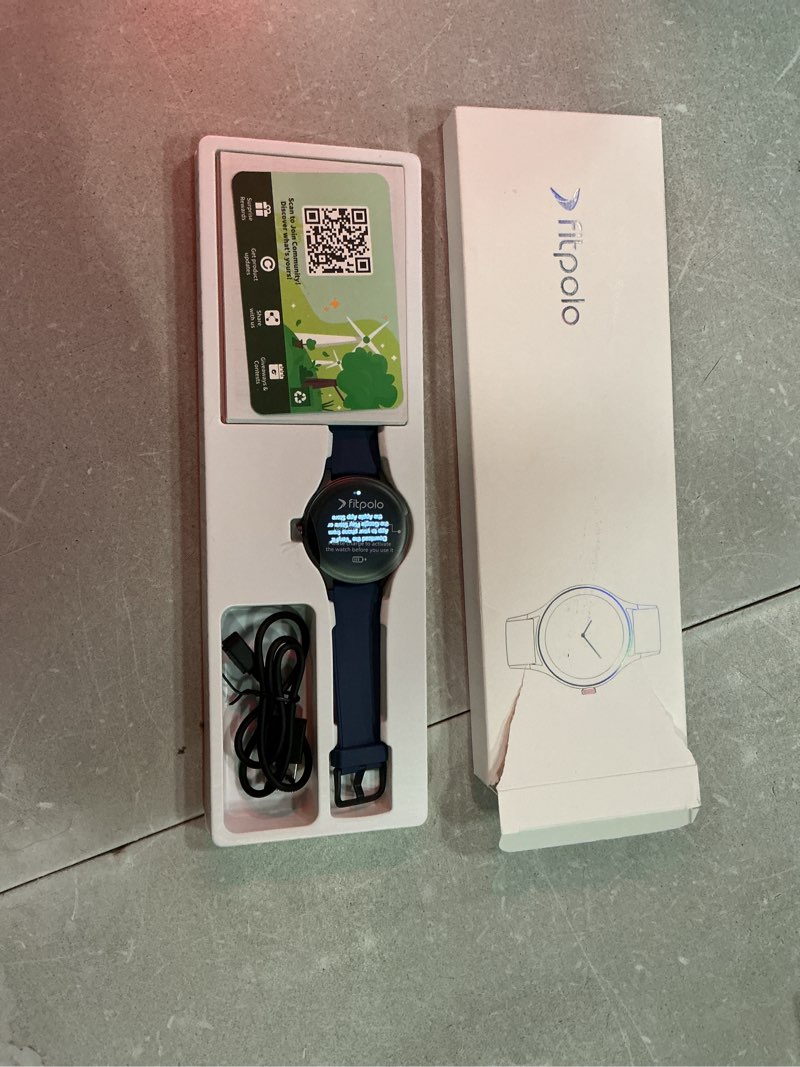 Condition photo showing Good Condition for fitpolo smart watch for men women android iphone, 1.27'' hd fitness tracker with bluetooth call & answer, ip68 waterproof, heart rate/spo2/sleep monitor, built-in ai voice, 105+ sports modes (blue)