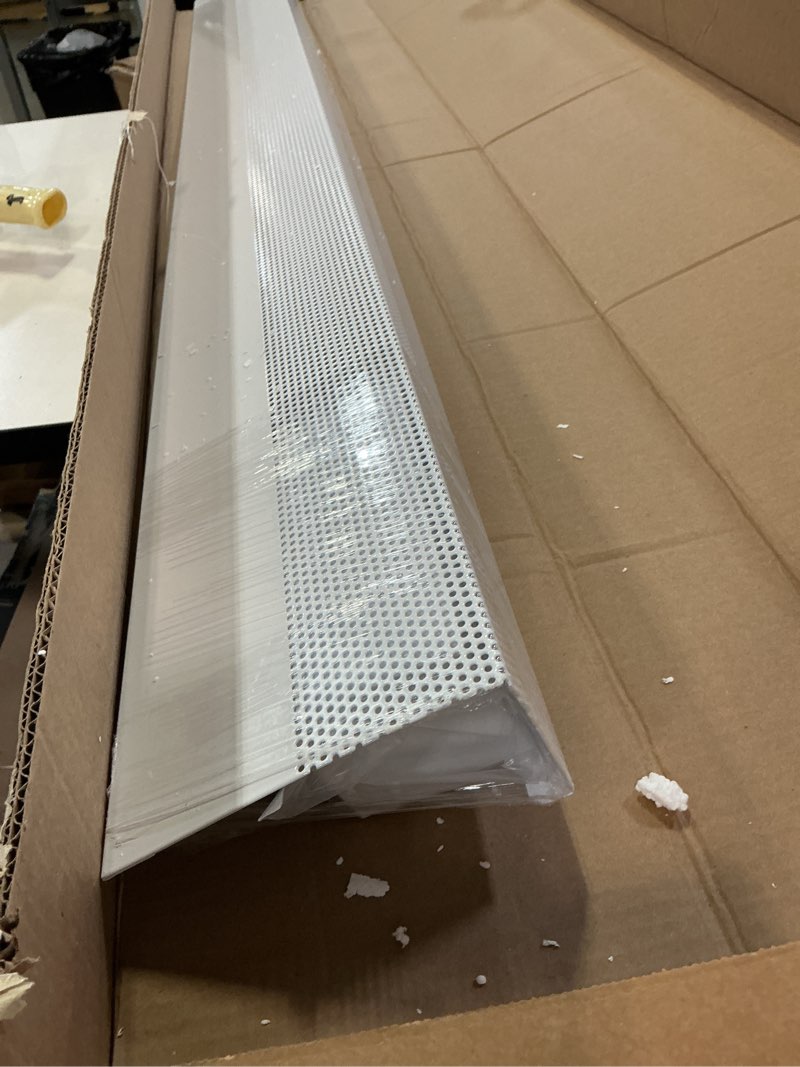 Condition photo showing Good Condition for baseboarders basic series 4 ft galvanized steel easy slip-on baseboard heater cover for hydronic [water] systems - white | model #bc001-48