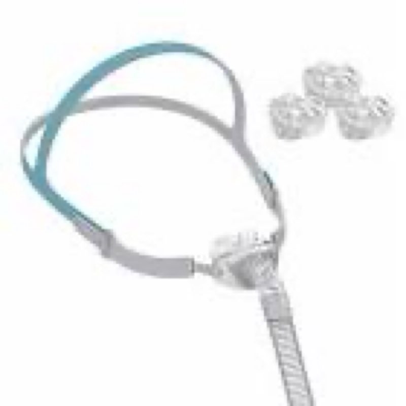 upgrade nasal pillow under the nose silicone mask assembly, replacement accessory with headgear, frame, tube and 3 x nasal pillow