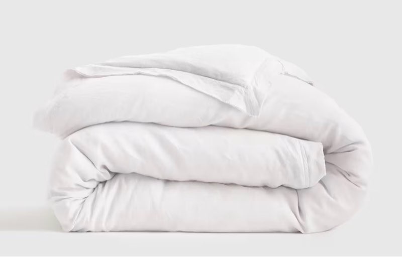 quince double flange duvet cover king/cal king white