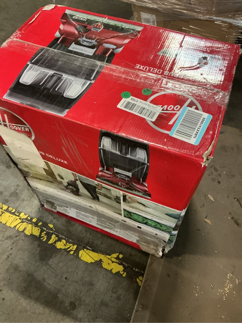 Condition photo showing As Is for Hoover PowerScrub Deluxe Carpet Cleaner Machine for Carpet and Upholstery, Deep Cleaning Carpet Shampooer Machine with Multi-Purpose Tools, Pair Carpet Cleaner Solution