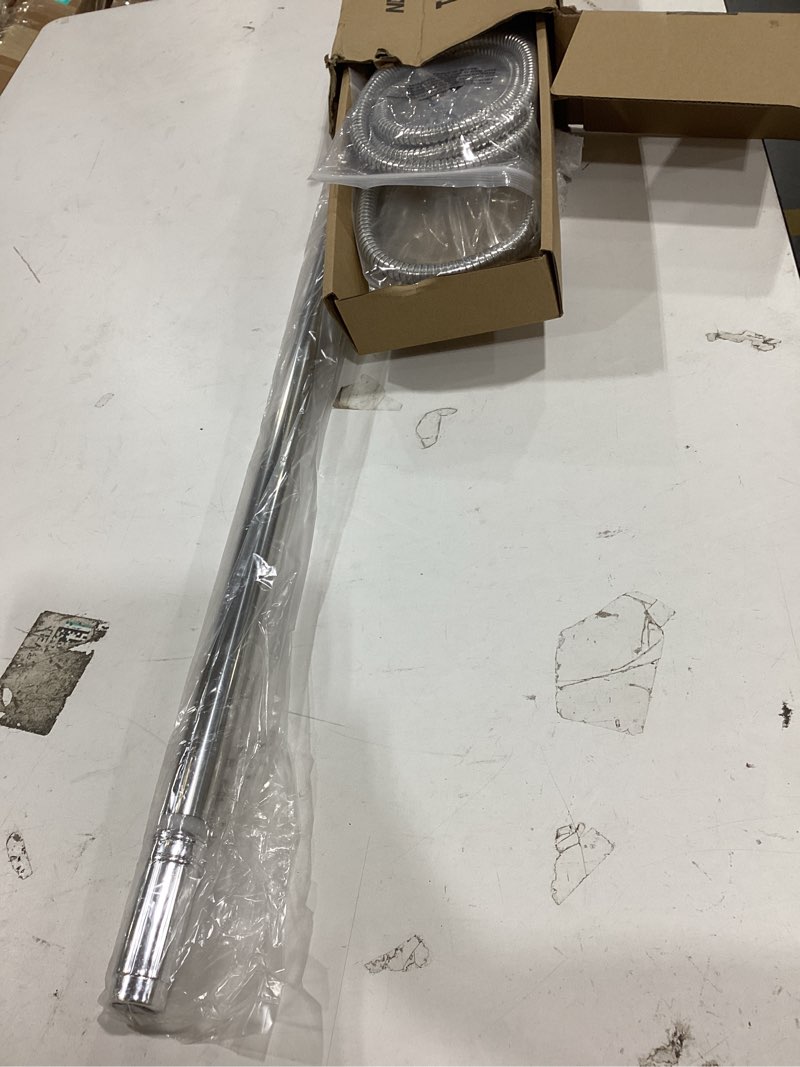 Condition photo showing New/Like New for tandem shower head for couples, dual shower system with sliding & 180°rotation, tool-free installation of a three-head silver shower with 3 spray modes triple shower head silver