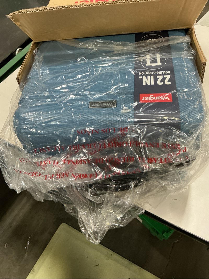 Condition photo showing Good Condition for wrangler hardside spinner luggage, blue heaven, carry-on 20-inch