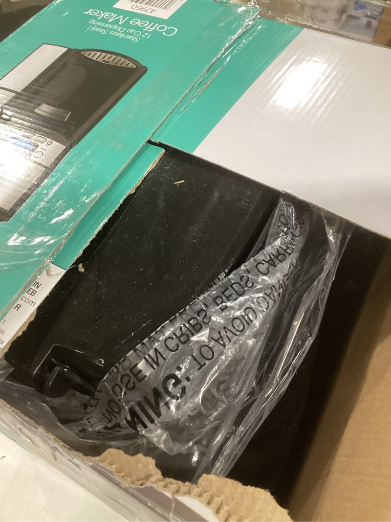 Condition photo showing Good Condition for Hamilton Beach (47950) Coffee Maker with 12 Cup Capacity & Internal Storage Coffee Pot, Brewstation, Black/Stainless Steel