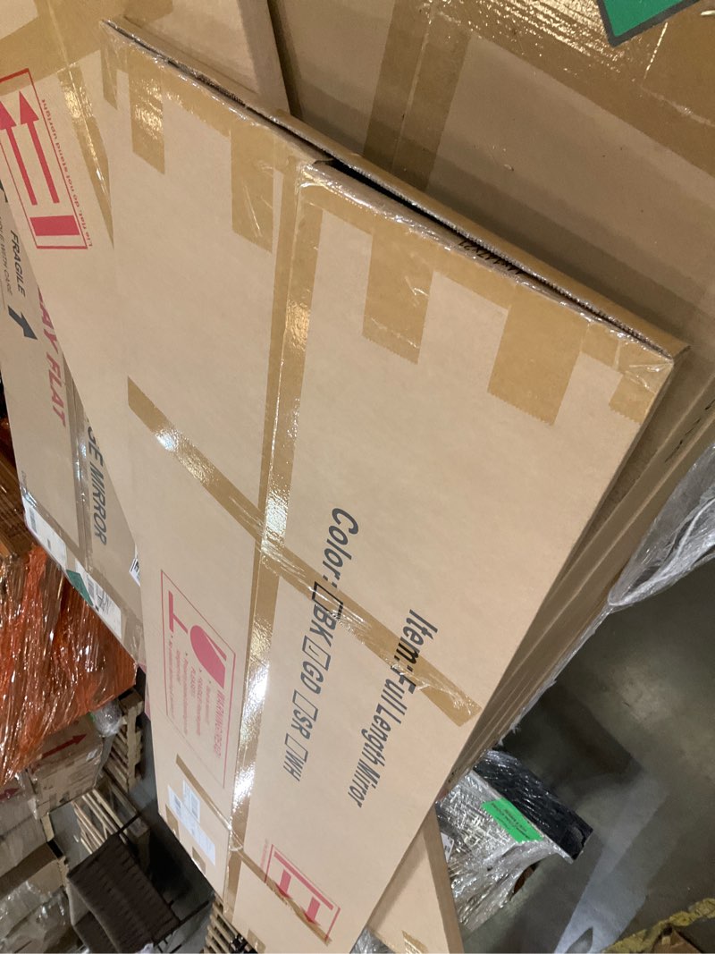 Condition photo showing Good Condition for Arched Full Length Mirror 58"x18" Floor Mirrors with Aluminum Alloy Frame Free-Standing Wall Mounted Floor Mirrors or Large Dressing Mirror, Gold Arch Mirror