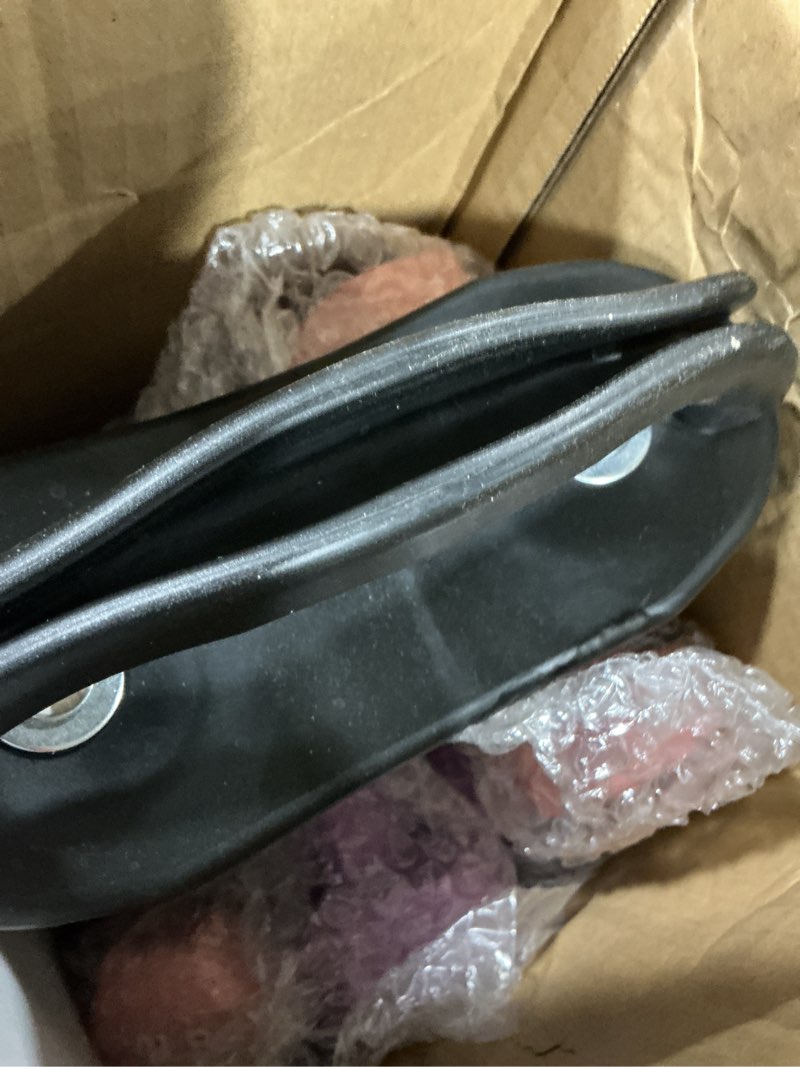 Condition photo showing Good Condition for LIONSCOOL Set of 2 Neoprene Coated Dumbbell Hand Weights, Anti-Slip and Anti-Roll Hex Dumbbells in Pair for Strength Training, Resistance Training 18lb, set of 6 with stand (Lilac Fantasy)