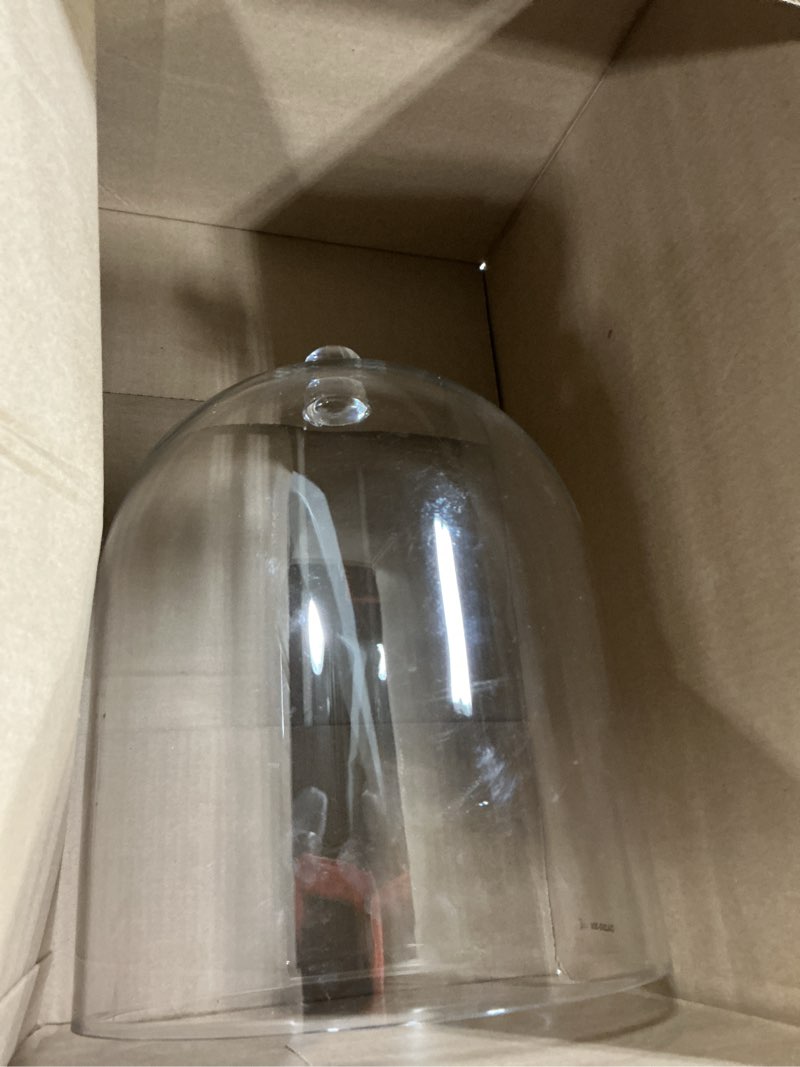 Condition photo showing Good Condition for transparent acrylic cloche, 10×13" thick acrylic dome, large display cover, dust-proof centerpiece display dome, decorative showcase cover for plants, candles, cakes