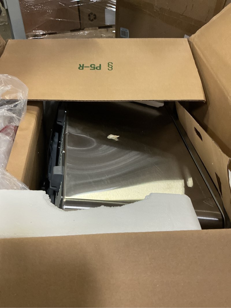 Condition photo showing As Is for ninja, toaster oven, air fryer, thermometer, toaster oven air fryer combo, stainless steel, quick meals, fries, frozen food, air fry, dehydrate, reheat, 13-in-1,less oil, flip away oven, foodi, sp351 13-in-1 with thermometer