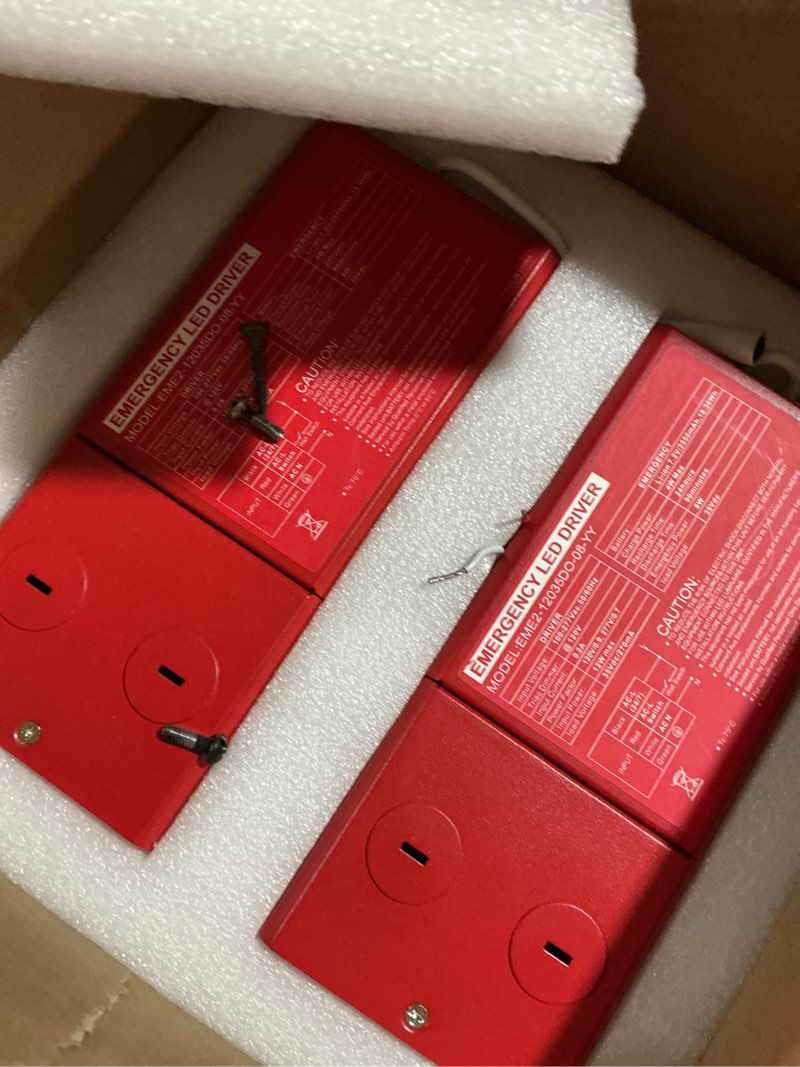 Condition photo showing Good Condition for amico 2 pack 6 inch led emergency recessed lights with 90 min battery backup, 5cct 2700k-5000k selectable ultra-thin downlight, 16w 1100lm brightness dimmable canless wafer light, etl/fcc/ul/ic