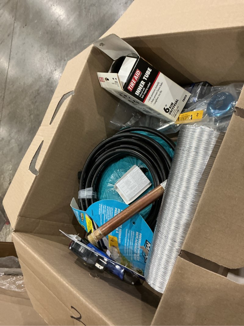 Condition photo showing As Is for assorted home improvement lot (small tools, screw, home accessories, etc.)