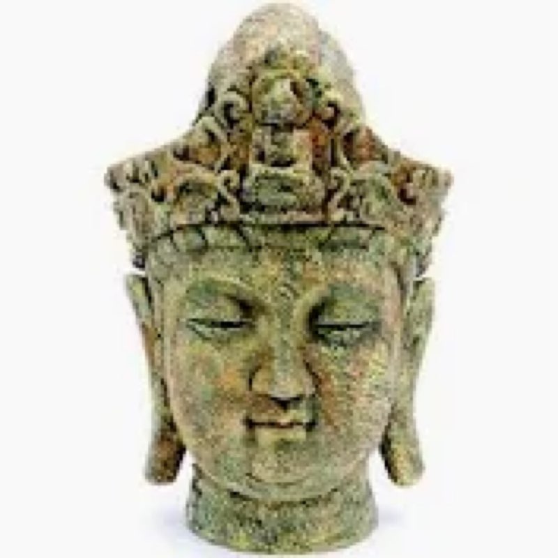 penn-plax deco-replica buddha head aquarium ornament