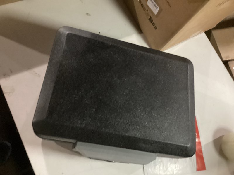 Condition photo showing As Is for SentrySafe Fireproof Safe Box with Key Lock, Chest Safe with Carrying Handle to Secure Money, Jewelry, Documents, 0.25 Cubic Feet, 6.3 x 15.3 x 12.1 Inches, 1160