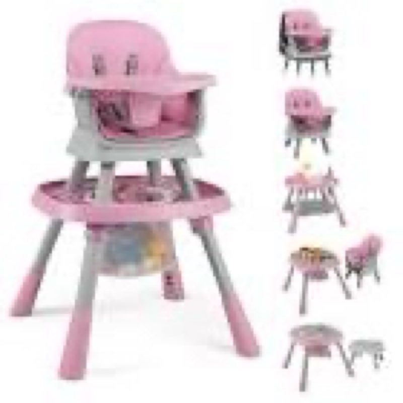 16-in-1 baby high chair, convertible highchair for babies and toddlers with activity center