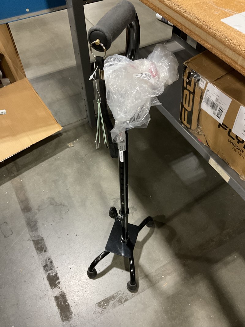 Condition photo showing New/Like New for nova medical products heavy duty quad cane with large base, black, 4.5 pound (5710bk) large (pack of 1) black