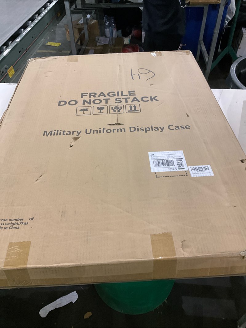 Condition photo showing New/Like New for Iheipye Military Uniform Shadow Box - Police Uniform Display Case - Jacket Display Box with 98% Uv Protection Acrylic and Hanger for Navy Police Officer Uniform Jacket XXL Sport Shirt, Black