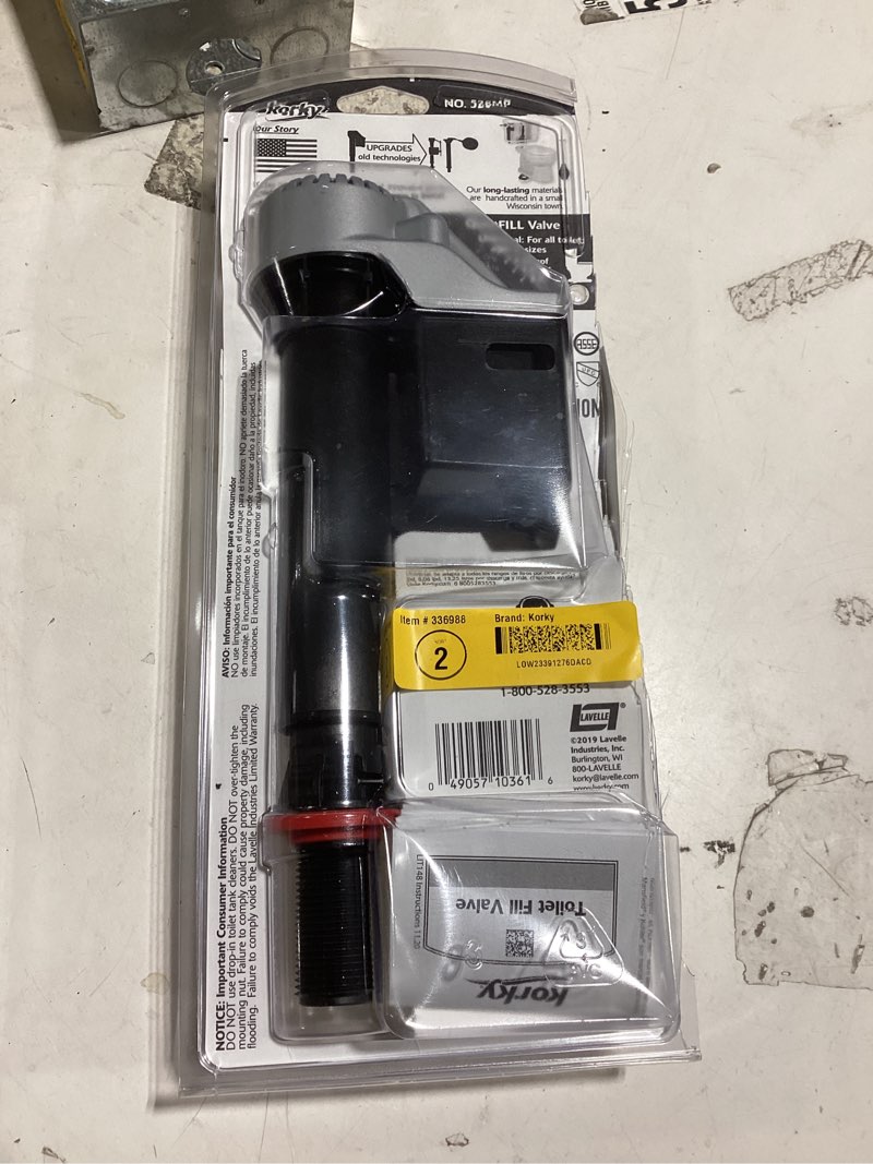 Condition photo showing Good Condition for korky quietfill platinum 3-in universal adjustable toilet fill valve