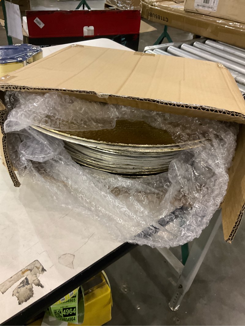 Golden colored plastic plates