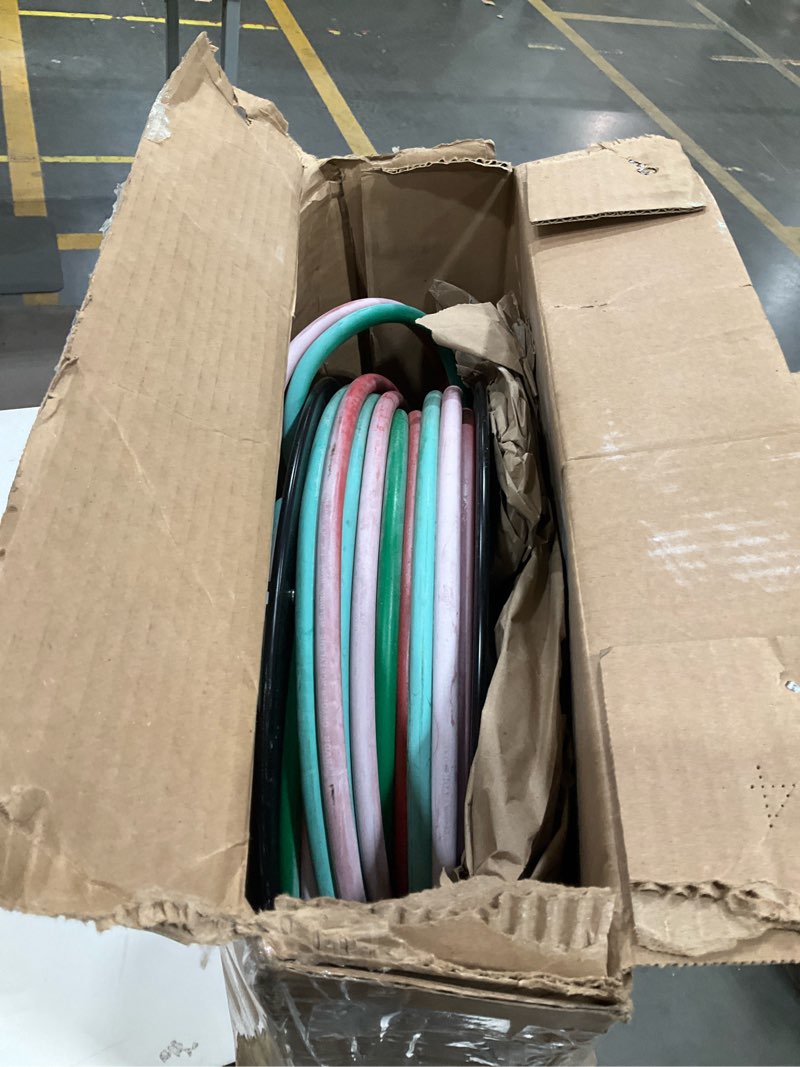 Condition photo showing As Is for vevor retractable welding hose reel, 1/4-inch x 50ft twin oxygen acetylene rubber hose max 300psi - r grade, ceiling/wall mount heavy duty steel hose reel auto-rewind, ideal for workshops garages