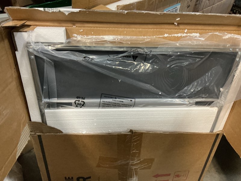 Condition photo showing New/Like New for keonjinn 22 x 30 inch brushed nickel bathroom mirrors for over sink, beveled rectangle framed mirrors for wall, farmhouse bathroom vanity mirror, tempered glass, square corner brushed nickel 30"l x 22"w