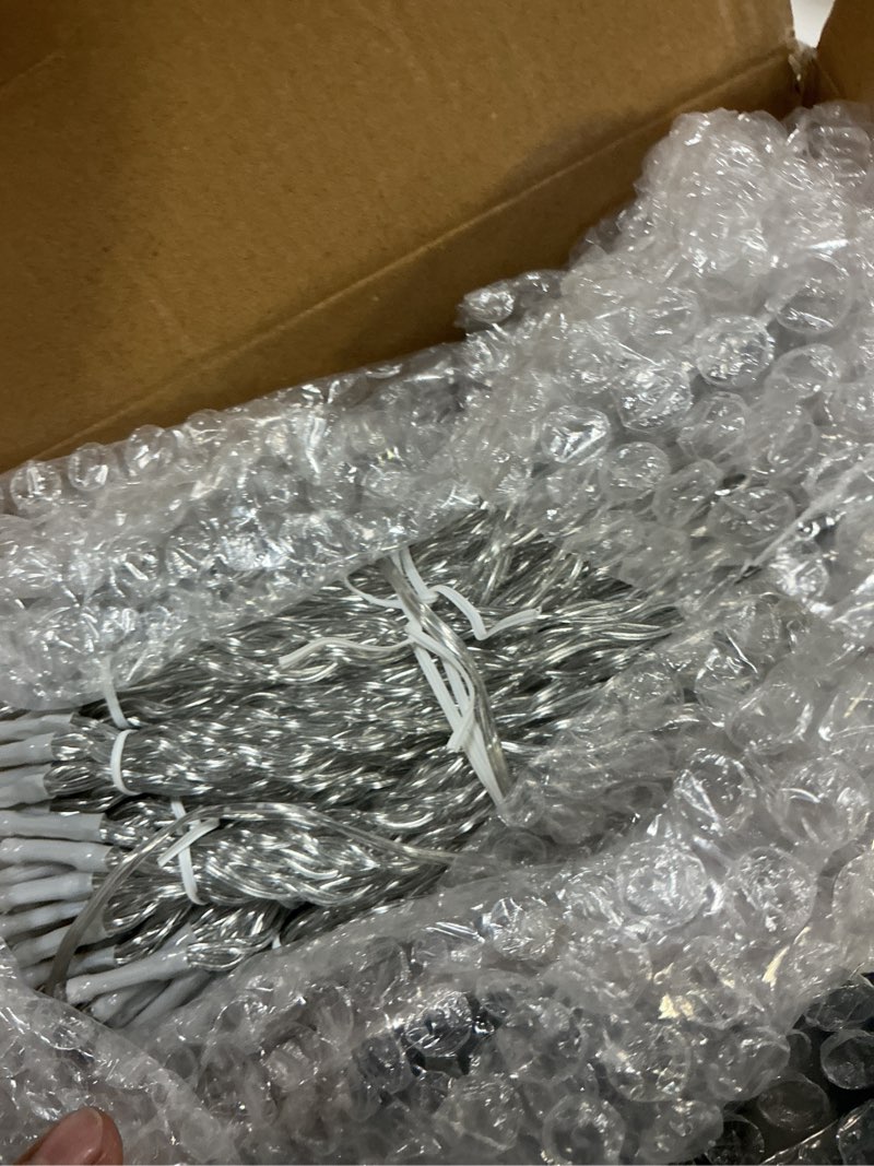 Condition photo showing Good Condition for Solhice LED Curtain Lights Outdoor 40ft x10ft, 800 LED Plug in Hanging String Lights Indoor, Twinkle Lights Backdrop for Outside Backyard Patio Wedding Décor, Warm White (Not Connectable) Warm White 40ft x 10ft