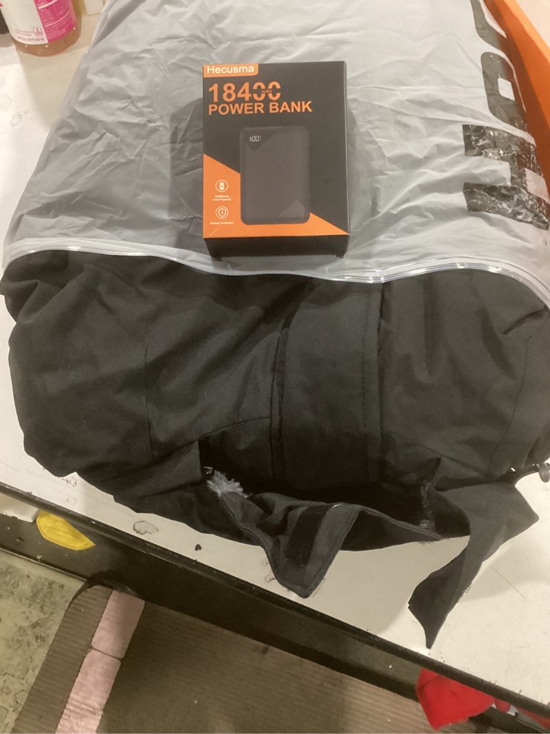 Condition photo showing Good Condition for Heated Jackets for Men with 18400mAh 12V Battery Pack Included, Mens Heated Jacket with Fur Lining 3X-Large Black