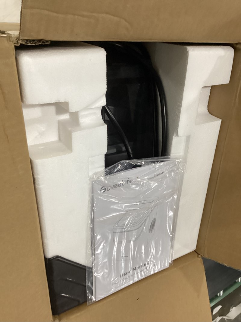 Condition photo showing New/Like New for goveelife smart ice maker countertop, portable ice machine with voice control, 9 ice cubes in 6 minutes 3 sizes, 26lbs/24hrs, self cleaning rgb lights, quiet ice maker with scoop for kitchen silver