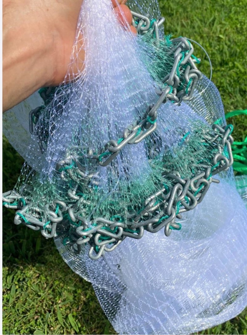 easy throw cast net for fishing with chain bottom - 4ft to 12ft radius, 2/7 inch mesh size - casting net for all anglers, cast nets for fishing, ideal for saltwater and freshwater