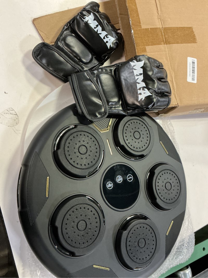 Condition photo showing As Is for Music Boxing Machine with Gloves, Smart Bluetooth Wall Mounted Boxing Equipment for Family Workout, Home Gym, Office & Kids Exercise, Gifts for Smart Kids