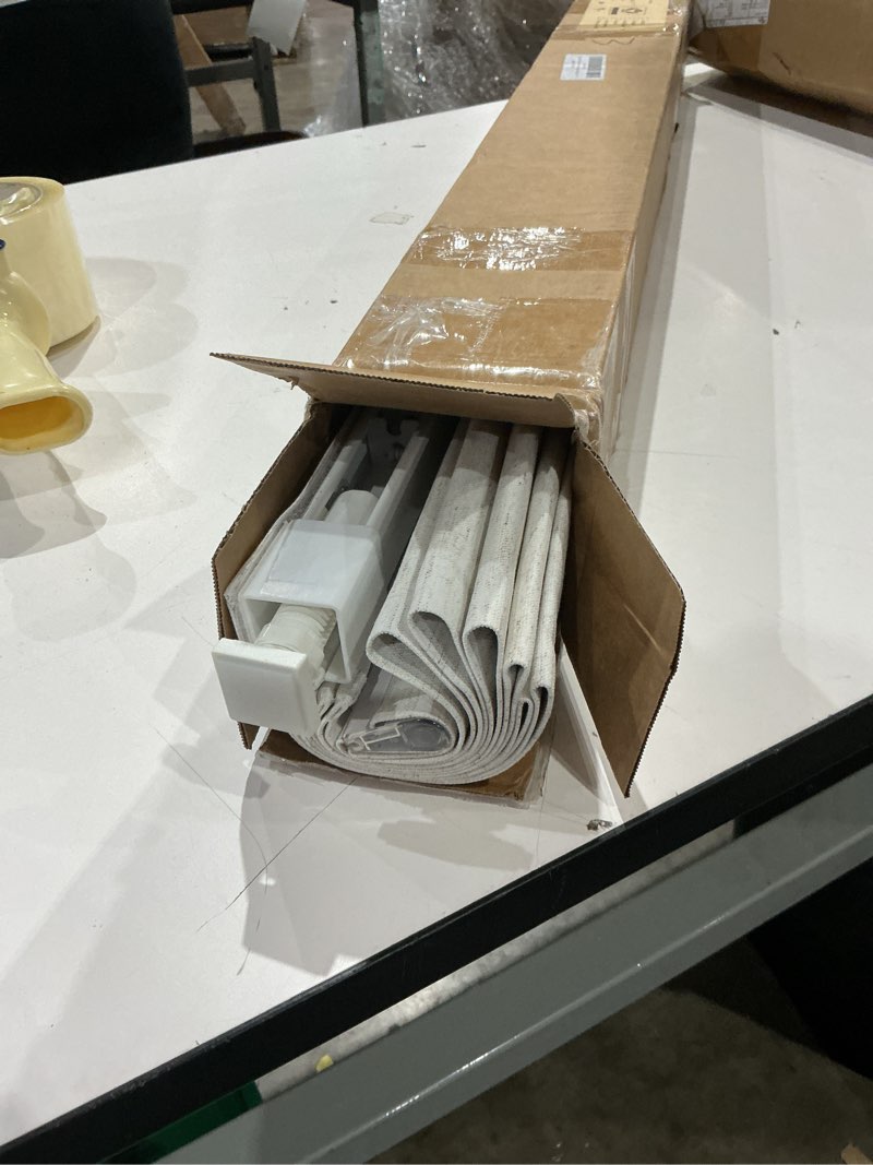 Condition photo showing As Is for no drill blackout roman shades for indoor windows,cordless roman blinds,linen no tools window shades,easy to install window blinds for home bedroom,blackout-linen beige 30" w x 64" h blackout-linen beige 30"w x 64"h