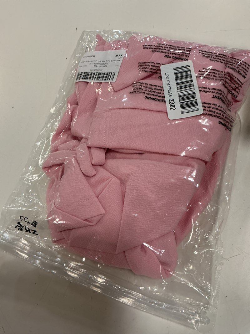 Condition photo showing New/Like New for wdirara girl's bow sleeveless a line mini dress ruched ruffle swing cami dresses 12 years pink