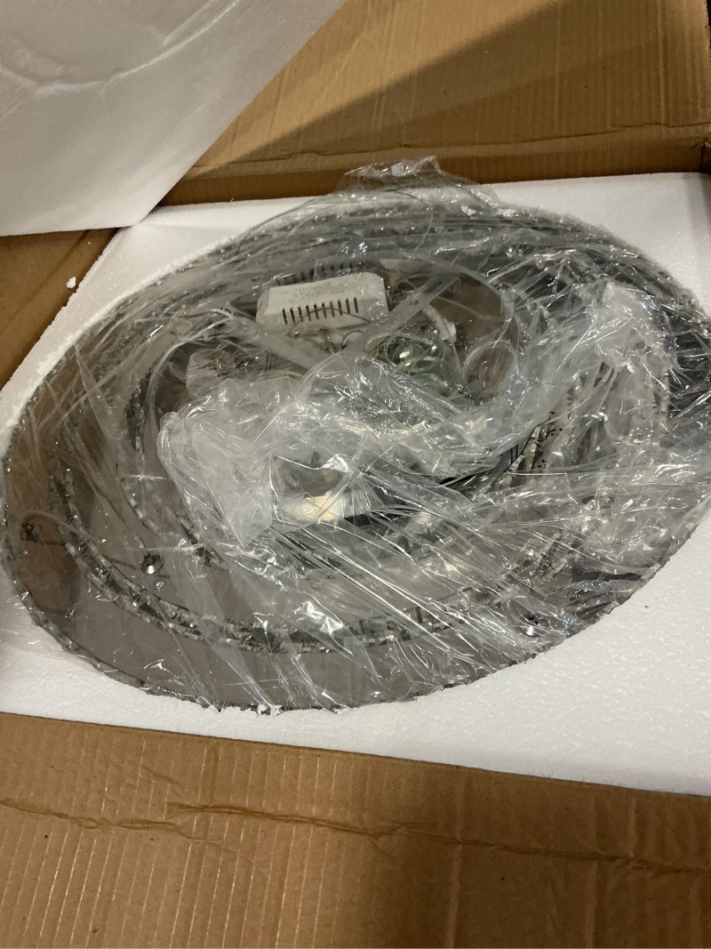 Condition photo showing Good Condition for modern led chandeliers crystal chandeliers ceiling light three rings pendant light with acrylic for bedroom dinning room hallway(multicolor 30/40/50) ykl multi-colored