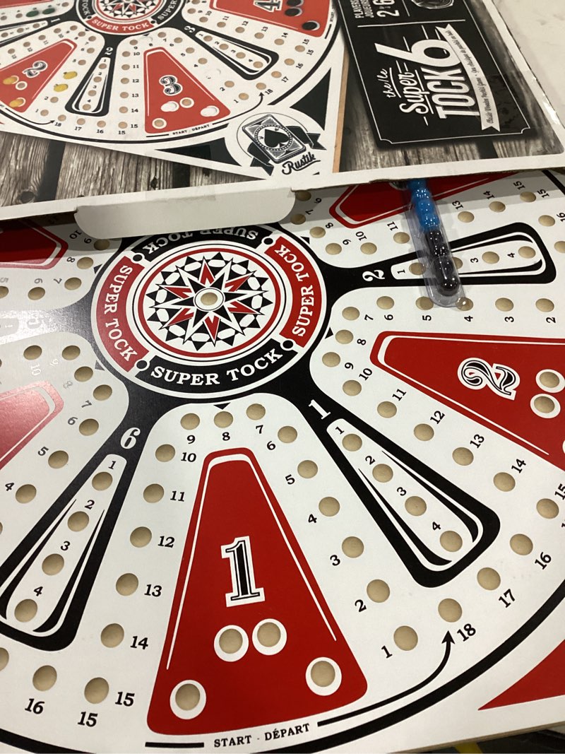 Condition photo showing As Is for rustik bjr000129 tock game 6 players, multicolor