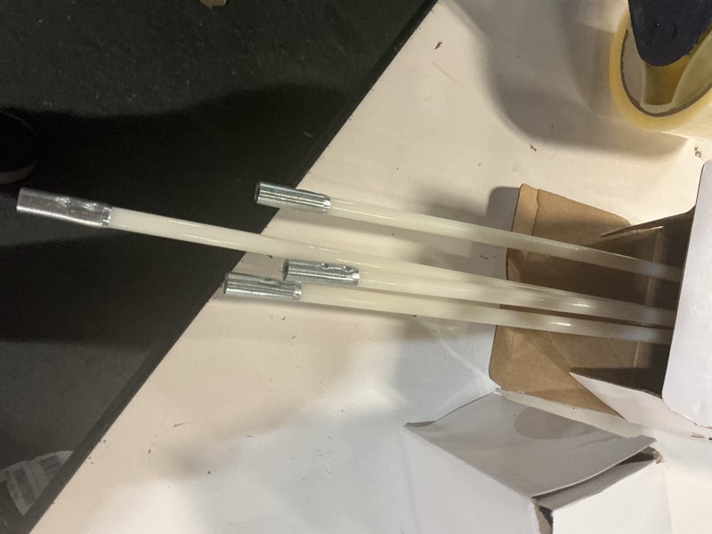 Condition photo showing Good Condition for Project Source Dryer vent cleaning kit ( White (flexible rods), black (vacuum and blower