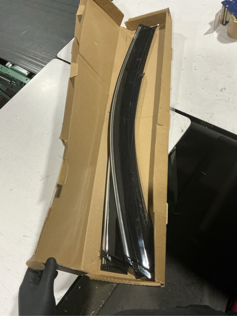 Condition photo showing As Is for 4pcs for honda crv 2007-2011 window visor rain guard deflector chrome trim smoke