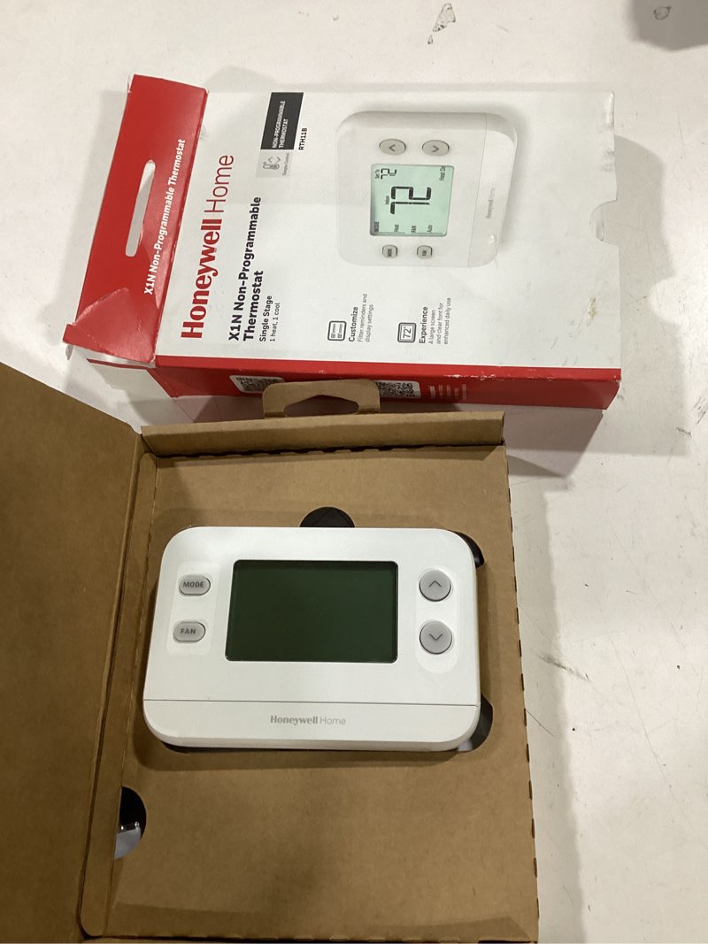 Condition photo showing As Is for Honeywell Home X1N 24-Volt Mechanical Non-Programmable Thermostat Single-Stage Heating