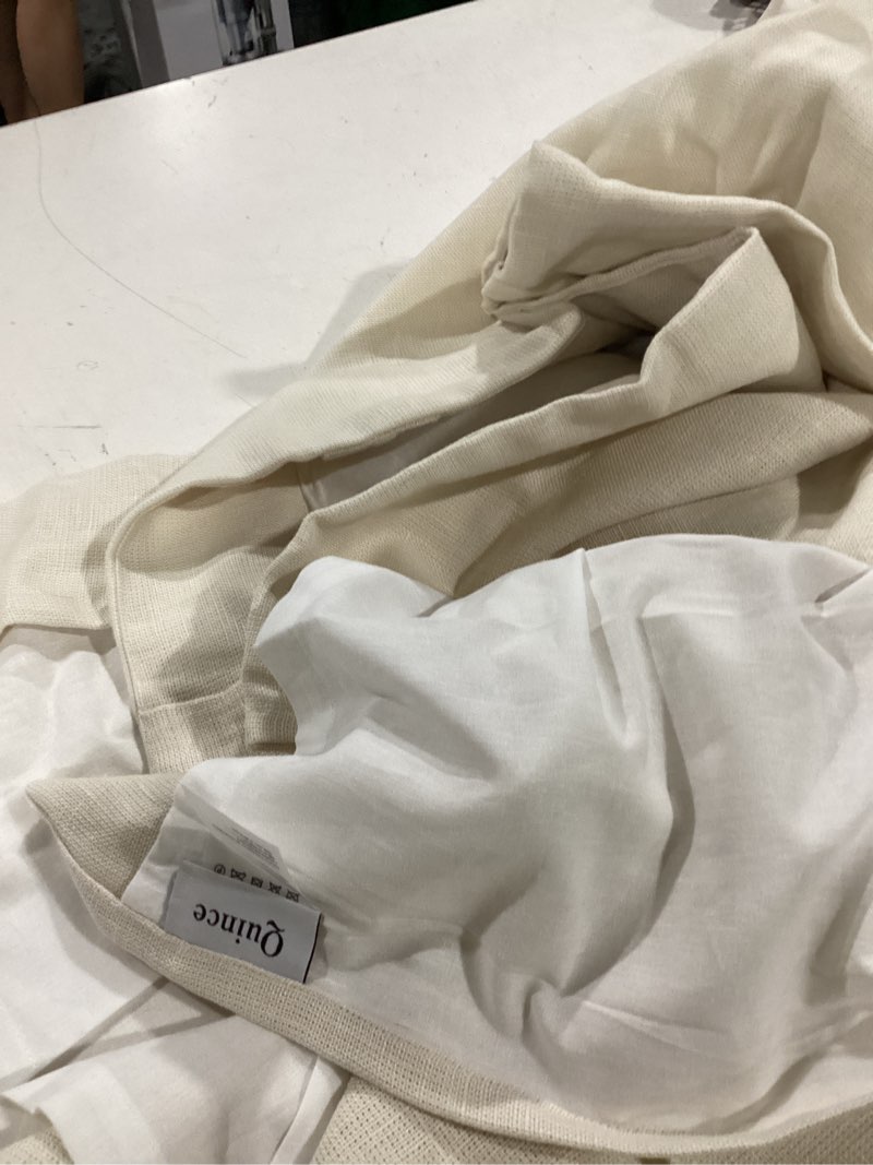 Condition photo showing As Is for european linen curtain - single panel