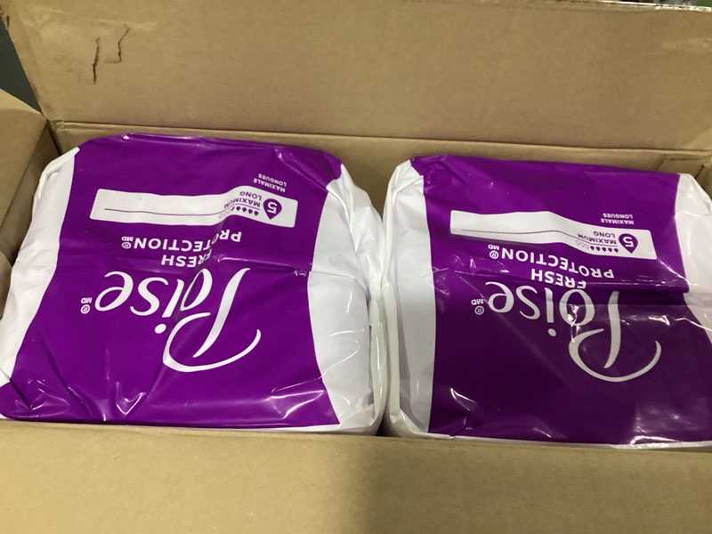 Condition photo showing Good Condition for Poise Incontinence Pads & Postpartum Incontinence Pads, 5 Drop Maximum Absorbency, Long Length, 120 Count (2 Packs of 60), Packaging May Vary Long 120