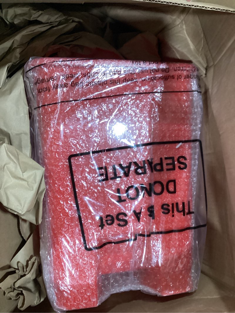 Condition photo showing Good Condition for 1 pcs 5 gallon red trash can biohazard step on hands-free waste bin with odor control lid touchless sanitary use hazardous garbage can for lab dental home clinic office healthcare 5 gallon red 1