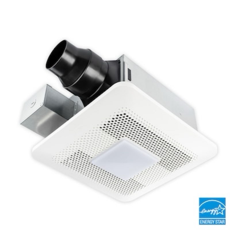 panasonic whisperremodel dc 0.8-sone 110-cfm white lighted bathroom ventilator fan (energy star certified)