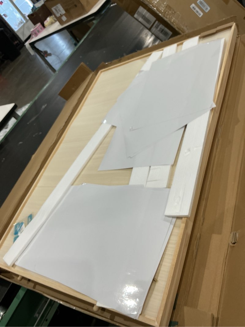 Condition photo showing Good Condition for teakmama 2000 piece wooden jigsaw puzzle board with 4 drawers, folding puzzle table with protective cover, jigsaw board with legs, multifunctional game table for adults, 41.3w x 27.5d, natural natural extra large-2000 pieces