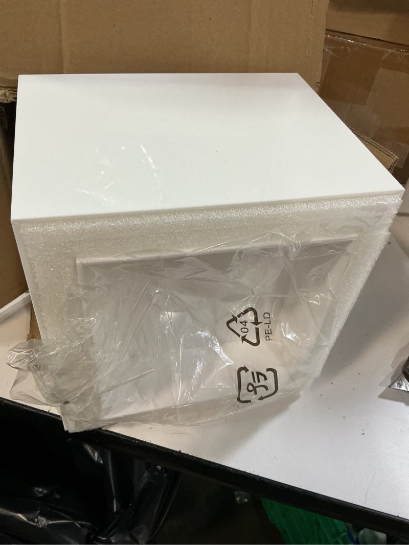 Condition photo showing Good Condition for pecmuikee buffet risers, food risers for buffet table, display stand shelf for catering dessert collectibles jewelry figures show, acrylic cube display nesting risers with hollow bottoms 3pcs (6,7,8)"-1 set