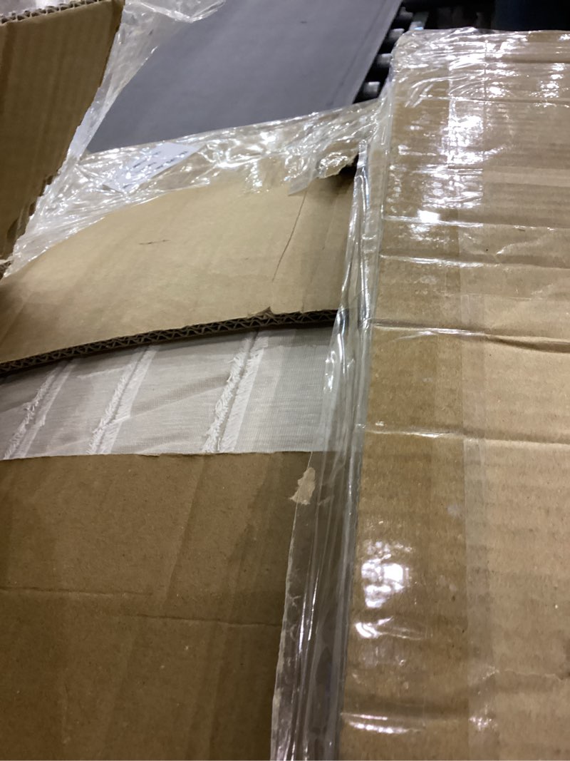 Condition photo showing New/Like New for Madison Park King Comforter Set Clipped Jacquard Stripes with Buttons Boho Comforter for a King-Size Bed, Cotton Oversized Comforters with Removable Cover Boho Bedding, King Ivory 9 Piece Ivory King